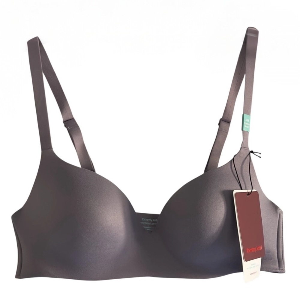 Tommy John Women Second Skin NWT Bra Lightly Lined Demi  Size 34D purple